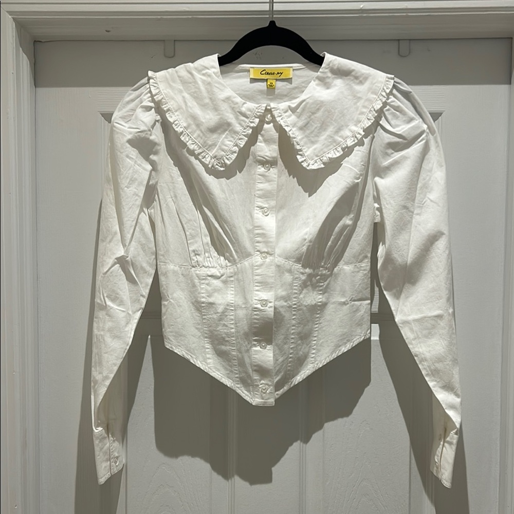 NWT - CIRCUS NY By Sam Edelman Big Collared Blouse